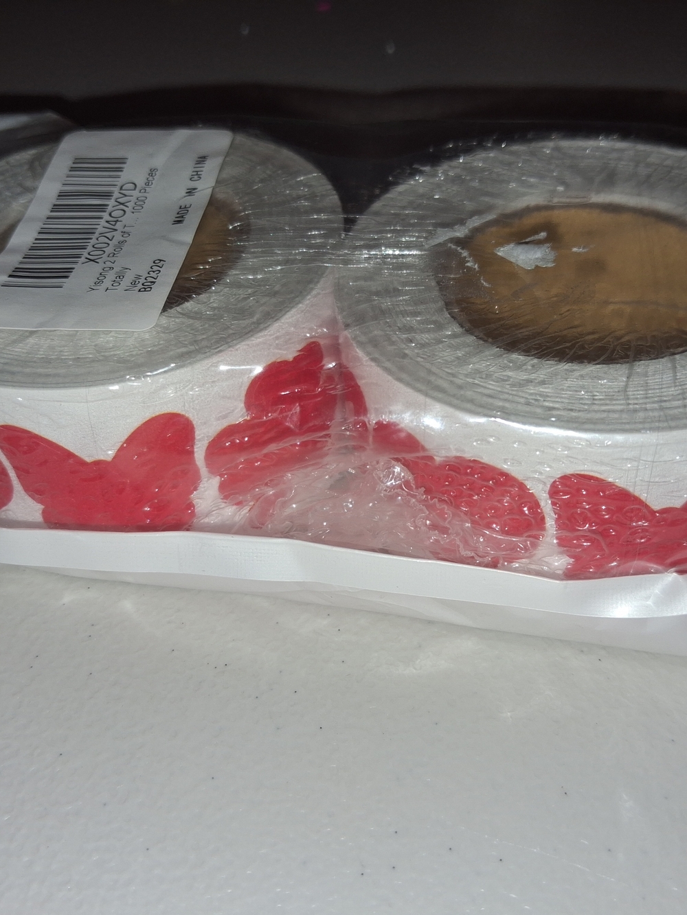 2 Rolls Tanning Bed Stickers - Red Butterflies & Lips - 2000 Count - New